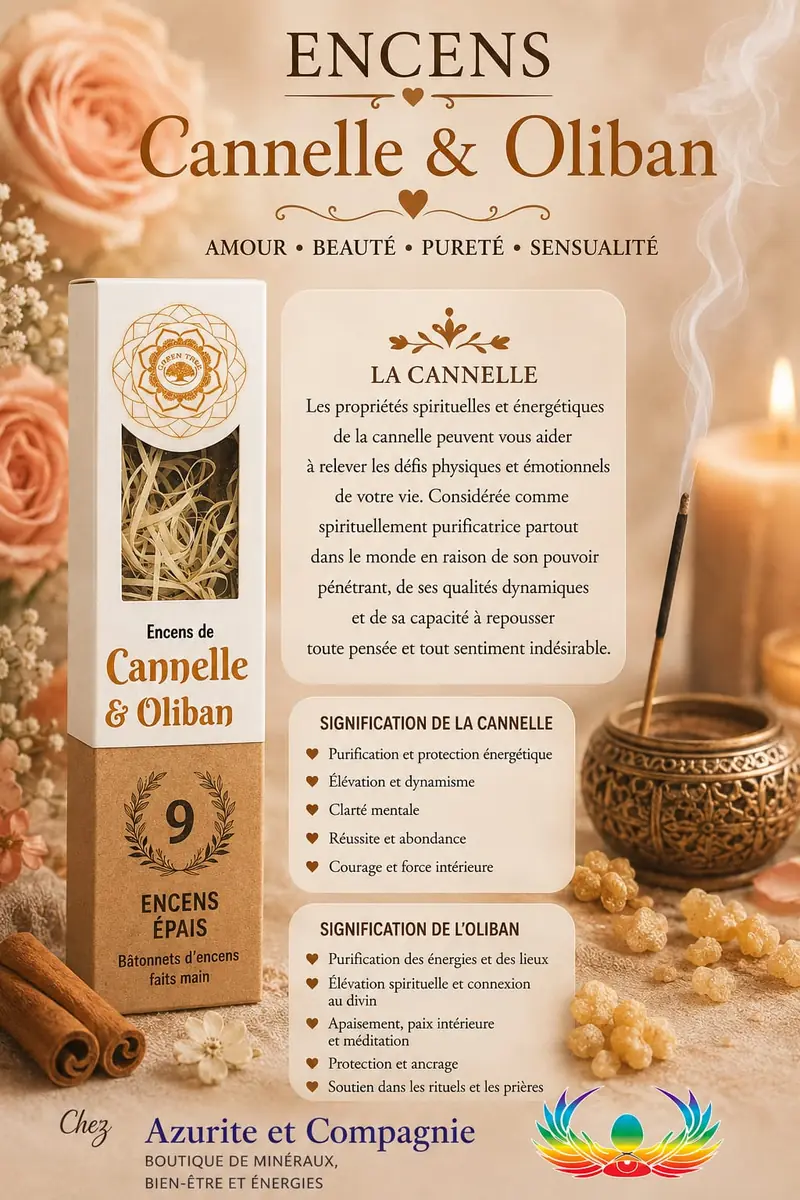 Encens Cannelle et Oliban : purification et protection énergétique